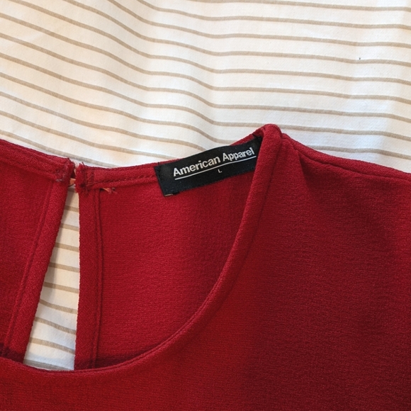 EUC American Apparel red sleeveless mini dress - Picture 3 of 7